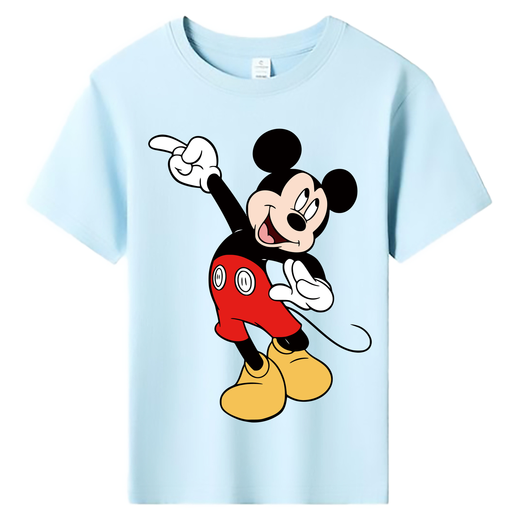 ミッキーマウス Mickey Mouse 綿100％キッズTシャツ（フロントプリント）
